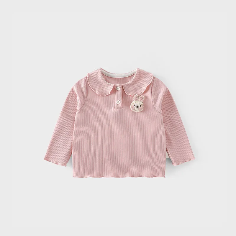 Girls Autumn Bunny Collar Tshirt