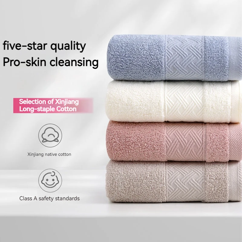 

2pcs for home cotton towel bathroom face towels Absorbent soft adult gym sports sauna beach hotel home with travel