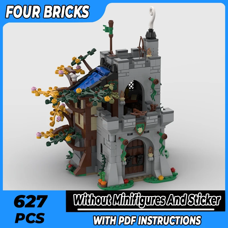 

Medieval Military Castle Model Moc Building Bricks Forest Outpost Technology Modular Blocks Gift Christmas Toy DIY Sets Assembly