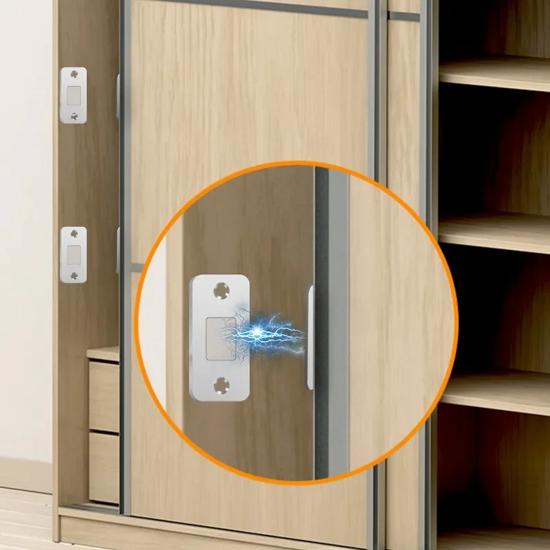 Self Adhesive Door Stops Magnetic Cabinet Catches Invisible Soft-Catch Anti-Rust Magnet Stickers Hidden Door Closer Cupboard