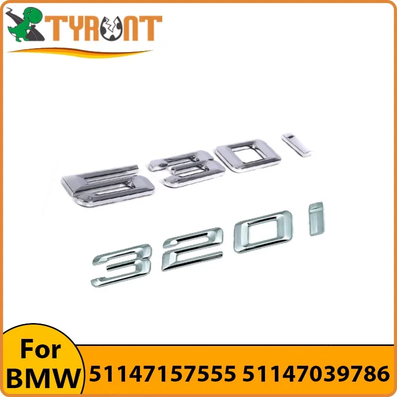 

TYRNT Car Rear Trunk Badge Sticker 51147157555 51147039786 For BMW 3 5 Series E60 E90 320i 530i Chrome Letters Car Styling Label