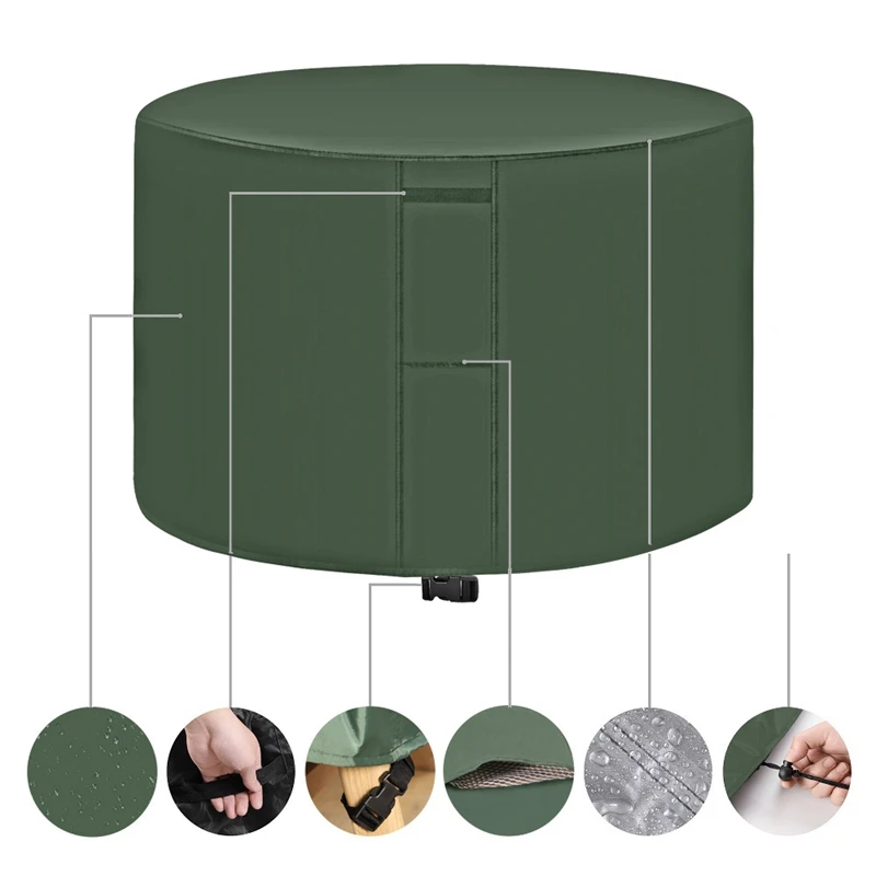 10 Größen Gartenmöbel-Abdeckung, Terrasse, runder Tisch, Stuhl-Set, wasserdichtes Tuch, 420D, Sofa-Schutz, Regen, Schnee, staubdichte Abdeckungen – Detail 23