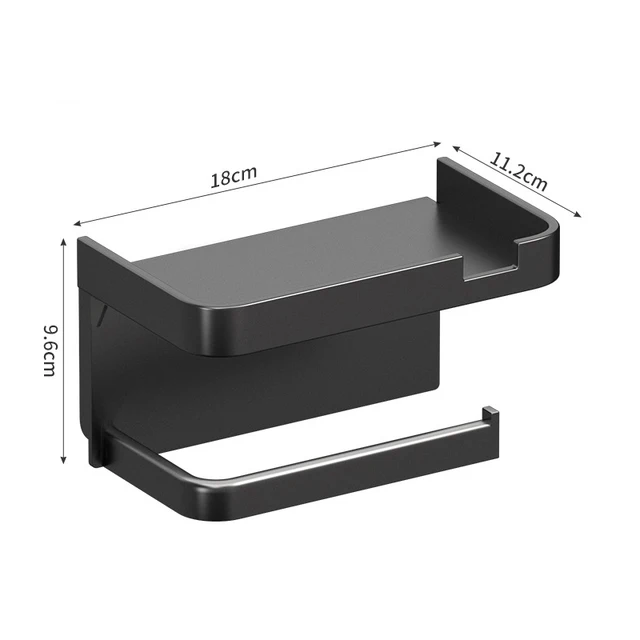 Support de rangement sans poinçon pour salle de bain, pour le Placement du papier toilette et le stockage des tubes en papier 6
