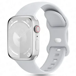 Silicone Watchbands for Apple Watch - Versatile Colors and Durable Design (Light gray 16)