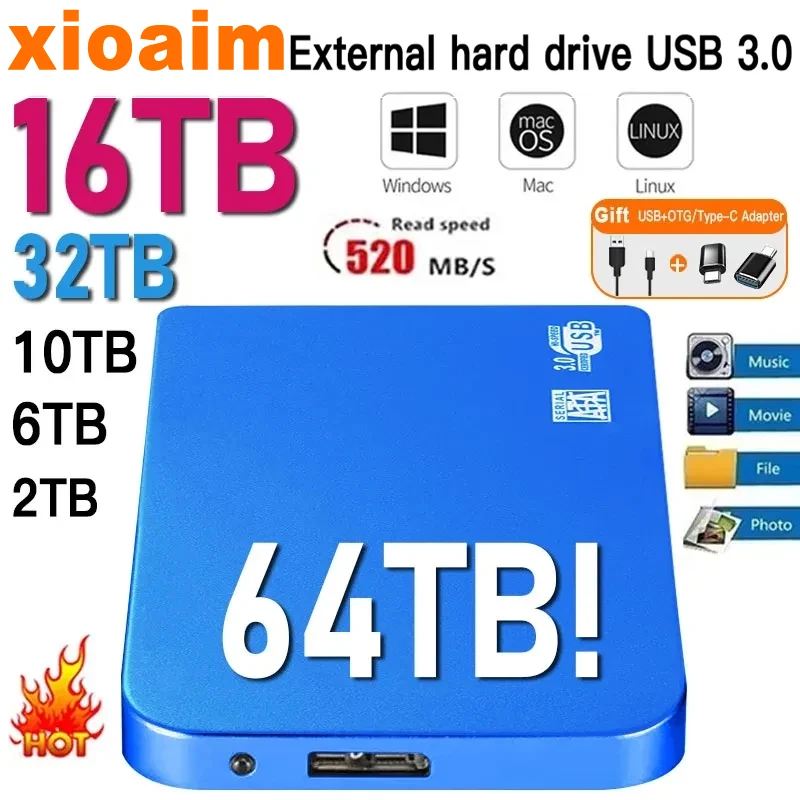 Per Xiaomi Portable Ssd Big Storage Disco A Stato Solido Esterno Type-C Compatibile Per Disco Rigido Esterno Desktop Notebook/Pc