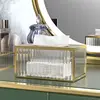 1pc Glass Tissue Box Ornament Bedroom Desktop Tissue Box Living Room, Bathroom, Dining Room Desktop Paper Box Home Decor 2