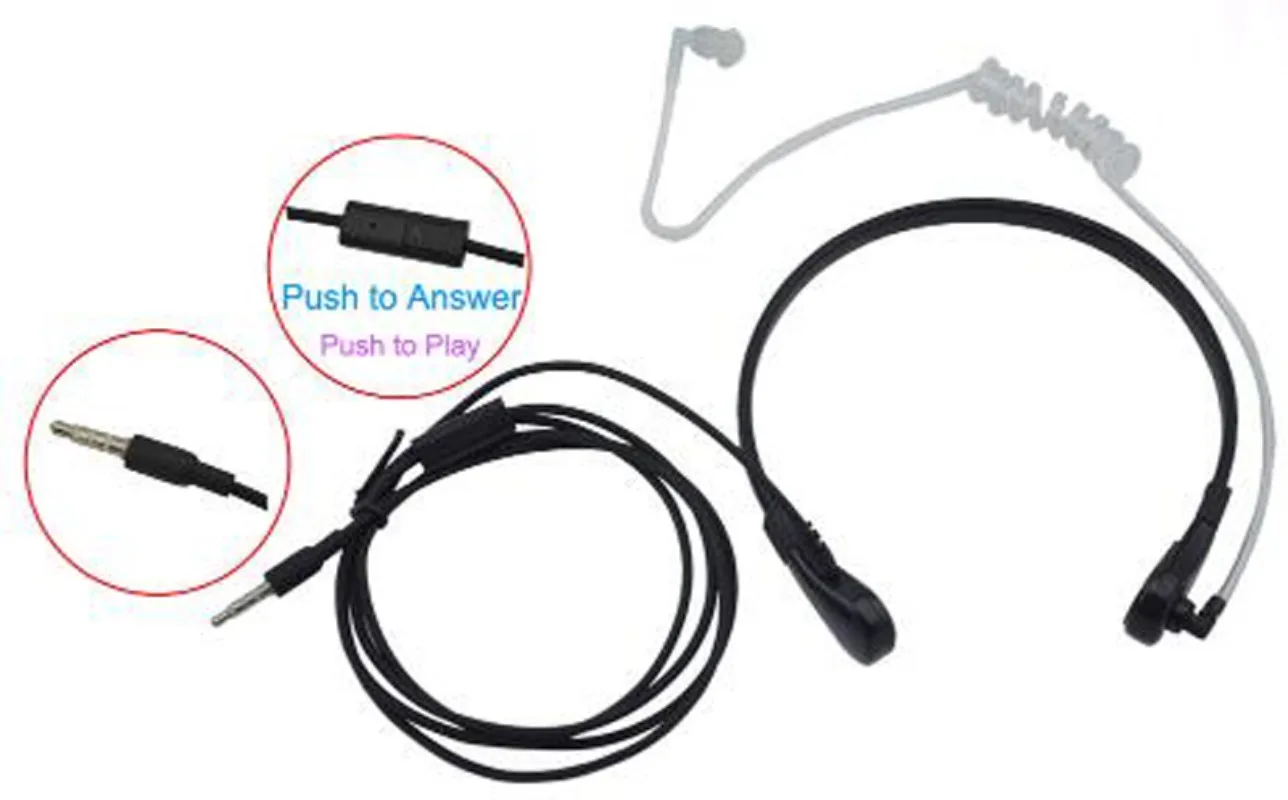 Mobile Phone Throat Vibration 1 Pin 3.5mm Finger PTT Mic Air Tube Headset Microphone for iPhone Samsung Xiaomi Smart Cell Phone