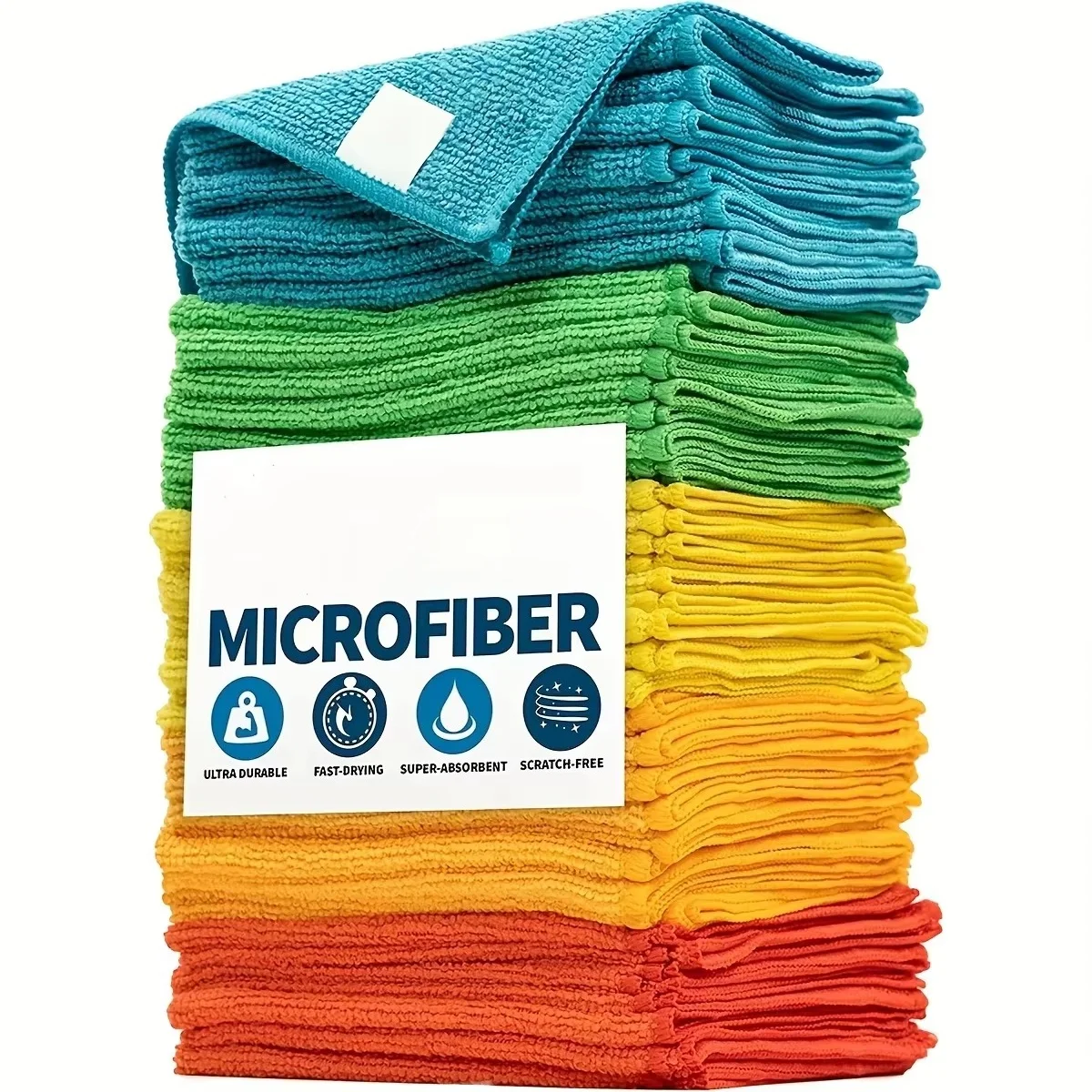 Durable Absorbent Microfiber Cleaning Towels – Pack of 3/10