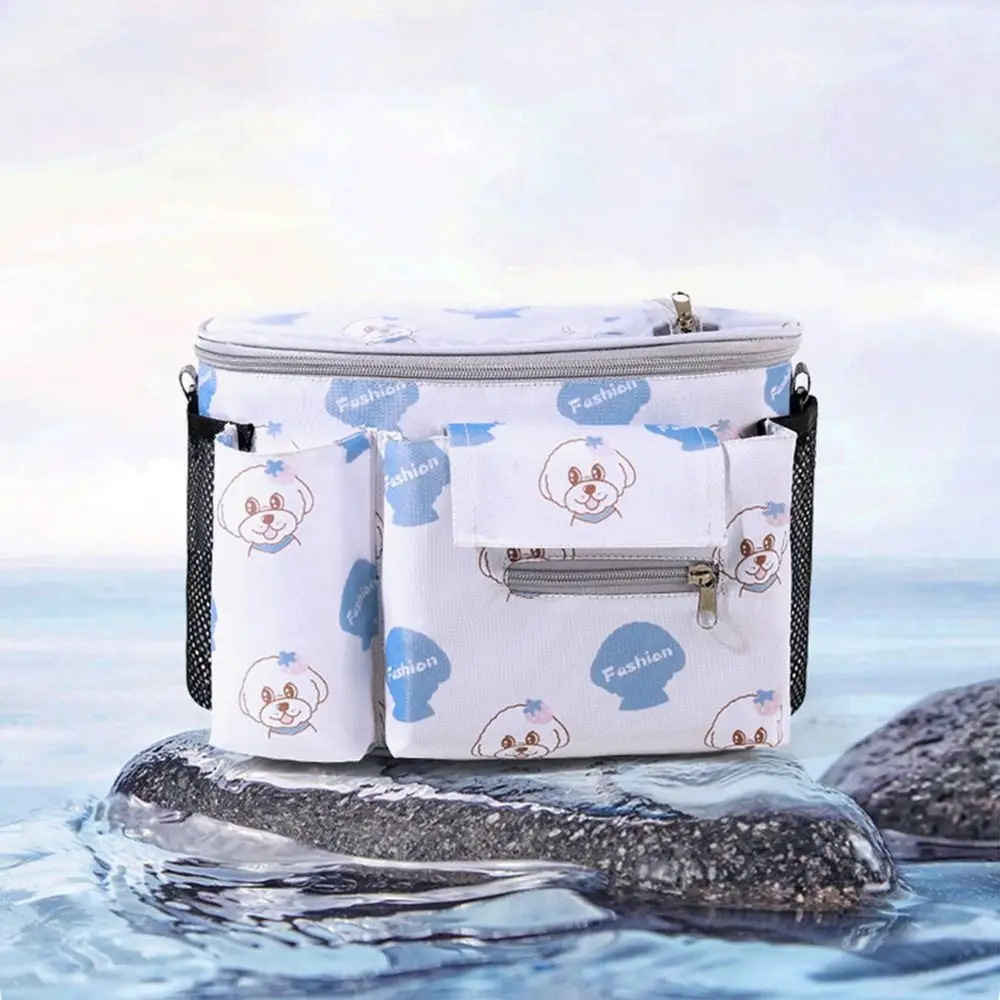Multifunction Baby Pram Organizer Large-capacity Oxford Cloth Baby Stroller Hanging Bag Diaper Bottle Storage Waterproof
