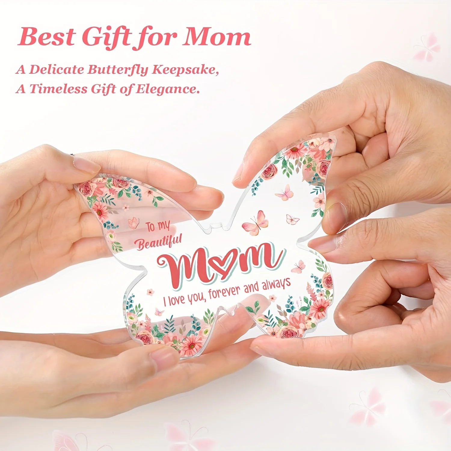 Gleevara Daughter Gifts From Mum On Christmas, Butterfly Shape Acrylic Plaque Gifts For Daughter On Birthday Graduation Valentines