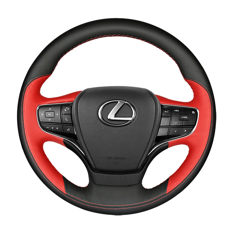 

Customized Hand Sewing Braid Car Steering Wheel Cover for Lexus NX RX ES GX IS LX LX600 Genuine Leather Car Accessories 38cm