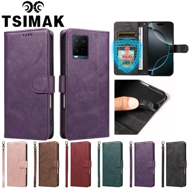 Luxury Leather RFID Anti-Theft Flip Wallet Case