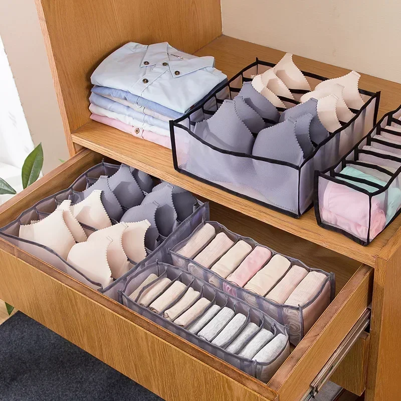 Clothes Organizer Jeans Storage Box Organizer Box Wardrobe Clothes Storage Boxes with Compartments Socks Underwears Bras Storage