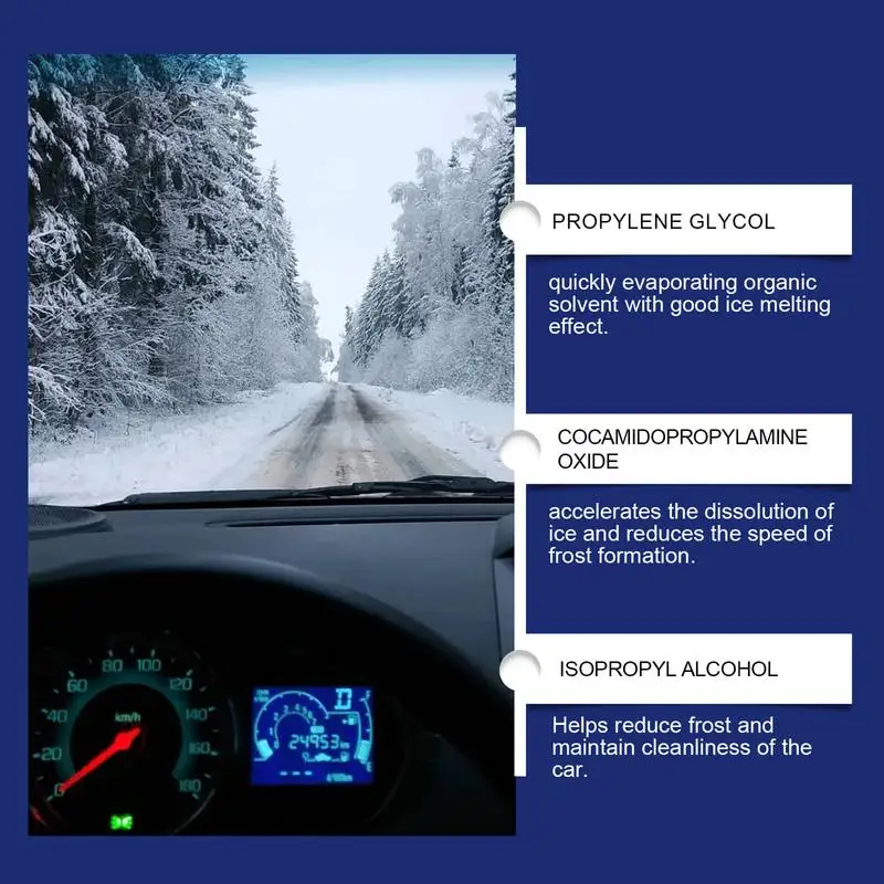 Deicer Spray For Car Windshield Car Deicer Windshield Defroster Spray De-Icer Frost Remover Ice Melt Fast Acting