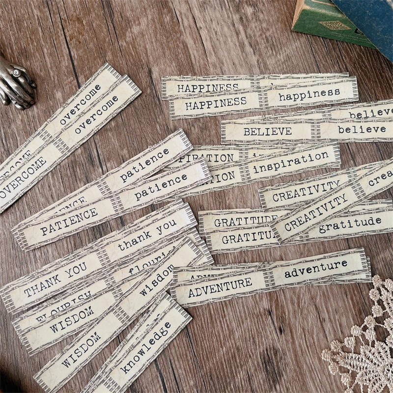 Vintage English Typewriter Word Stickers TimHoltz style DIY Scrapbook Collage Diary Photo Album Gift Decoration cartoon stickers,decorative stickers,self adhesive stickers,custom stickers,stationery stickers,anime stickers,air blower vacuum,paper stickers,adhesive stickers,decorative labels stickers