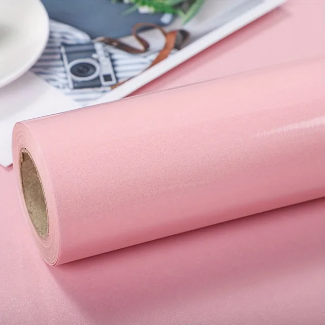 วอลเปเปอร์ลายหินอ่อนสีชมพูมุก 1 ม้วน กันน้ำ แบบติดผนัง ไวนิล ลอกออกได้ ติดตั้งง่าย ตกแต่งได้ 1