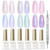 MIZHSE 6Pcs/Set Pearl Swirl Gel Nail Polish Set 7ML Shell Thread Nail Kits UV Led Semi Permanent Gel Soak Off Vernis 1