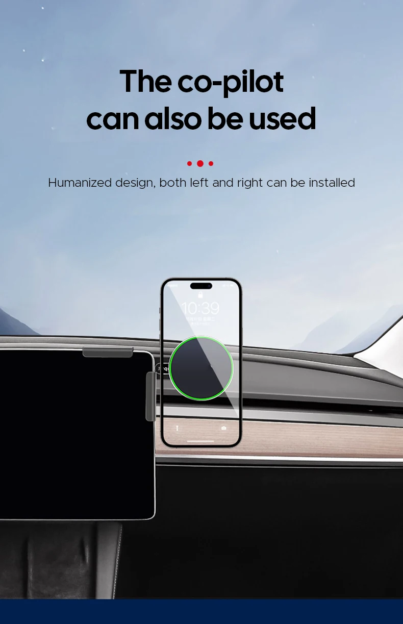 15W Magnetic wireless charging holder for Tesla Model 3 Y X S BYD Atto 3 Accesso