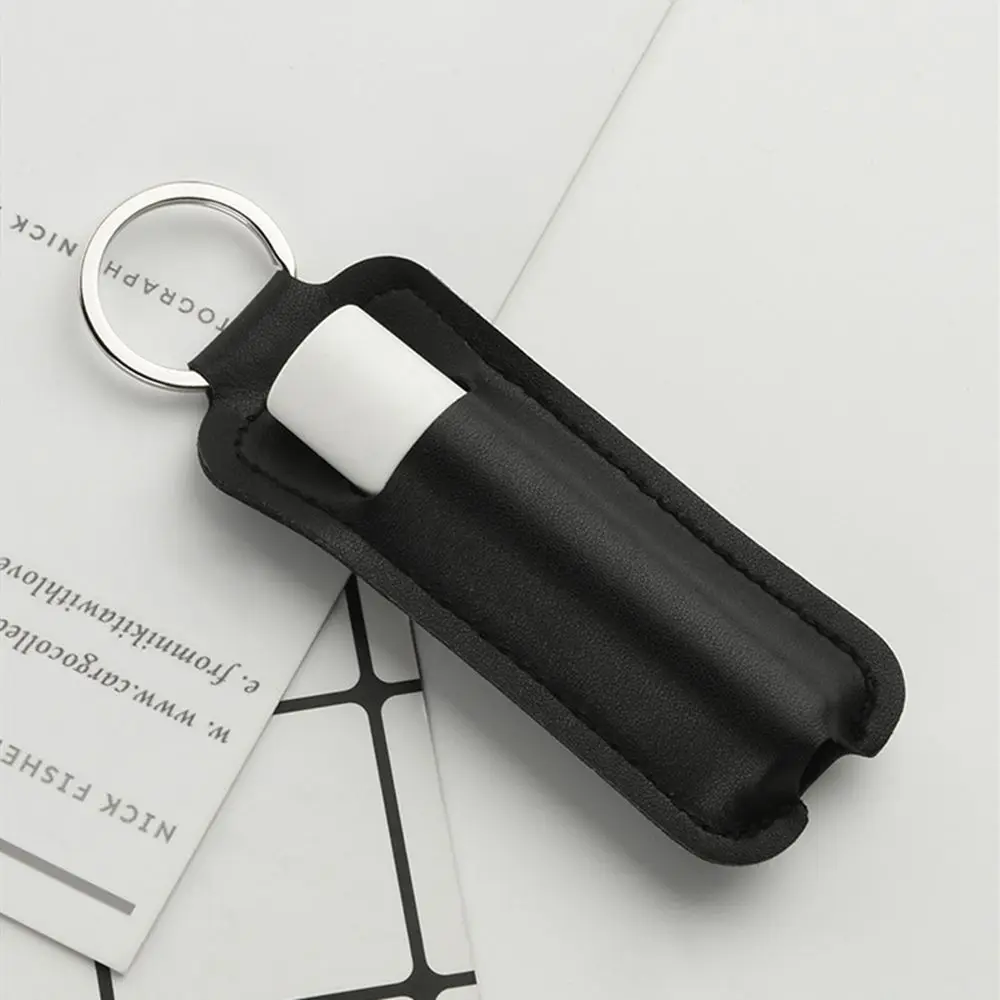 1pc PU Leder Lippenstift Schlüsselbund Tasche Bunte Schlüssel Ring Halter Lip Balm Fall Schlüsselbund Tasche Einfache Schlüsselbund Halter – Detail 3