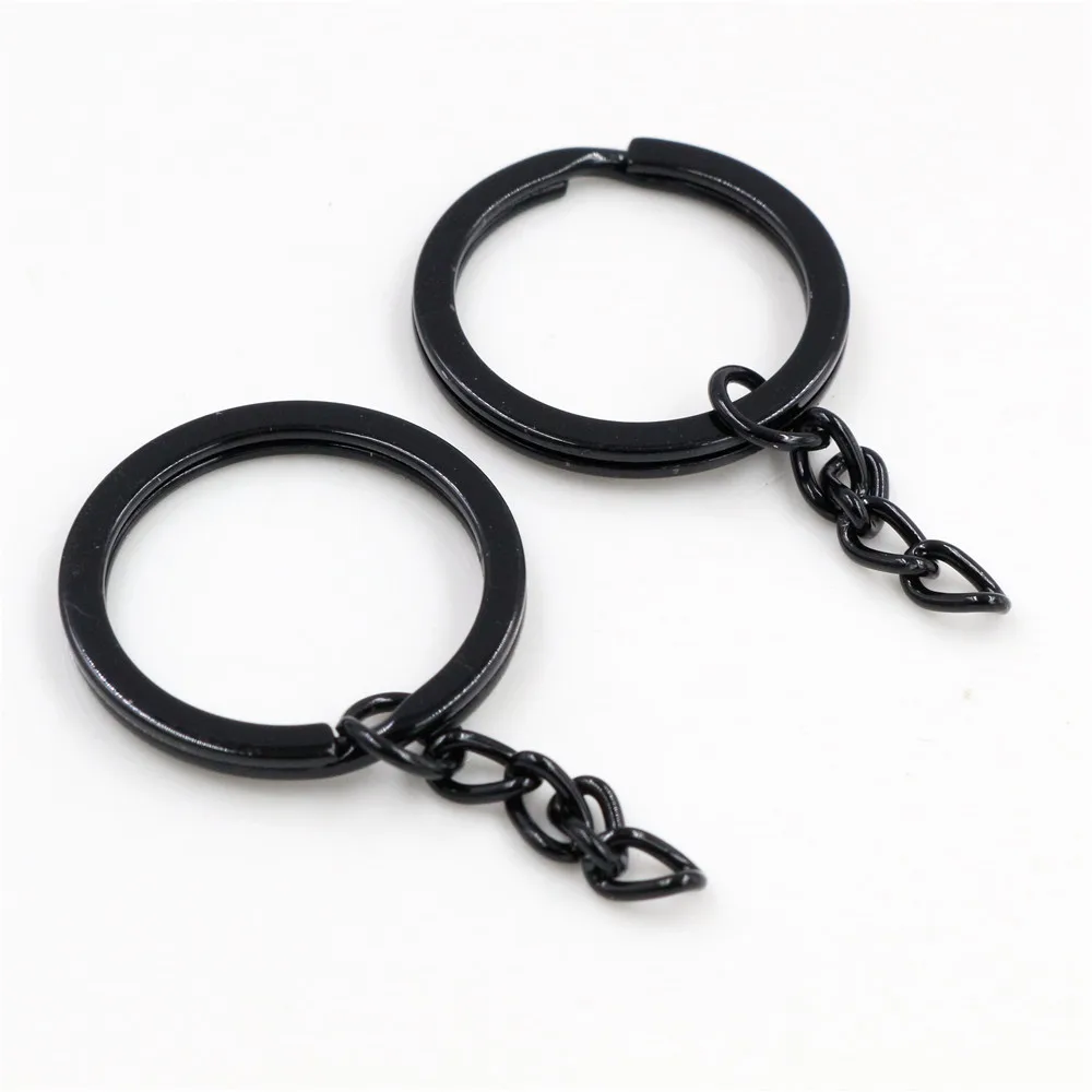 Key Rings Key Chains 20pcs/lot Size 28mm 50mm Long Round