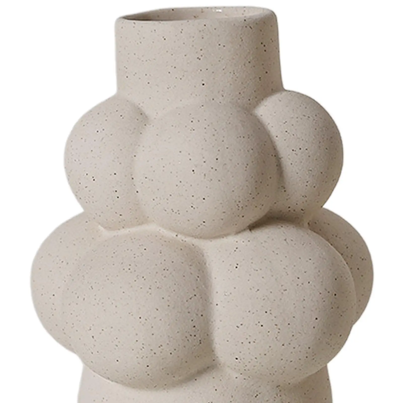 Gray Bubble Vase Ceramic Elegant Minimalist Vase for Tabletop Kitchen Office