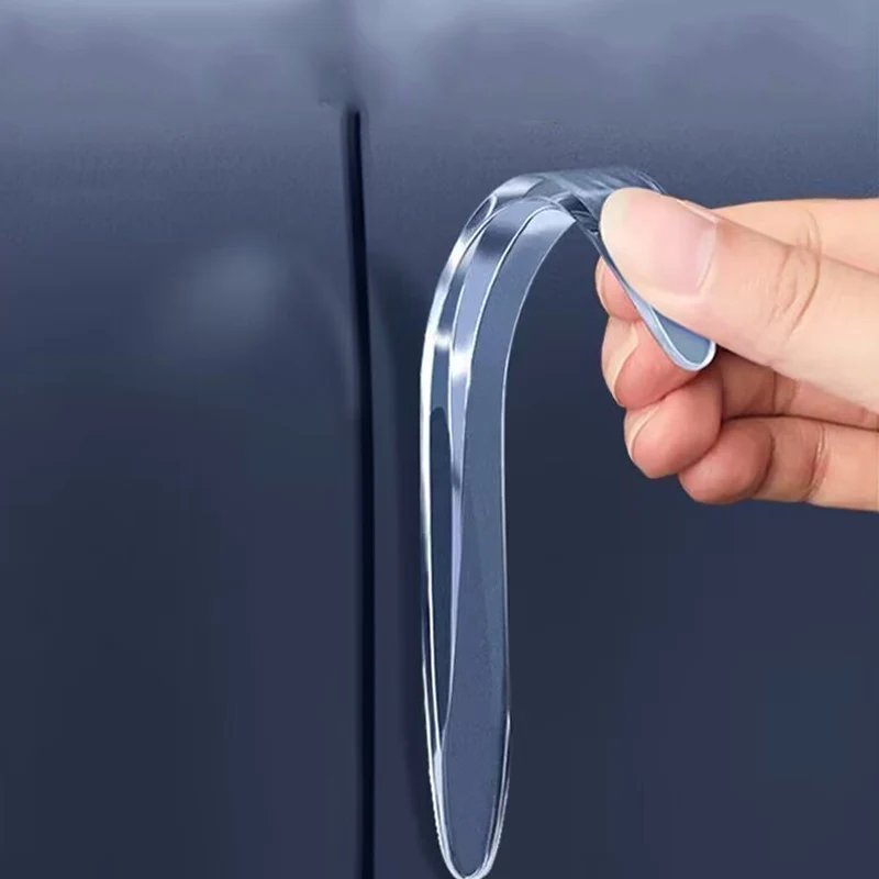 4PCS Car Door Anti-Collision Strip Invisible Universal Edge Guard Scratch Car Protector Stickers Decoration Strip Accessory