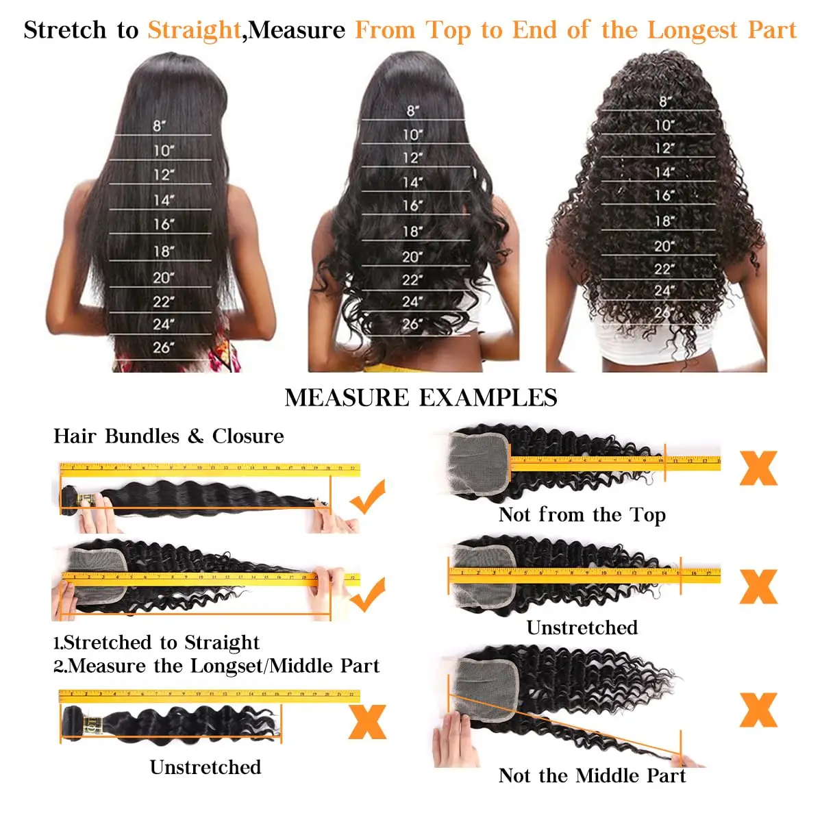 Lace Frontal Closure Deep Wave 13x4 Ear to Ear Frontal HD Lace Brazilian Curly Virgin Human Hair 150% Density Natural Black