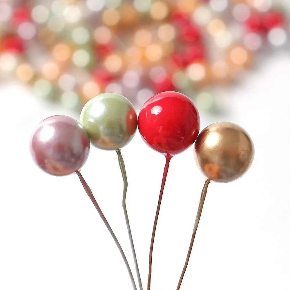 50 Stücke Weihnachtsdekoration Gold Rot Beere Weihnachtsbaum Ornamente für Wohnkultur Navidad Neujahr Geschenke 2026 Girlande DIY Zubehör – Detail 8
