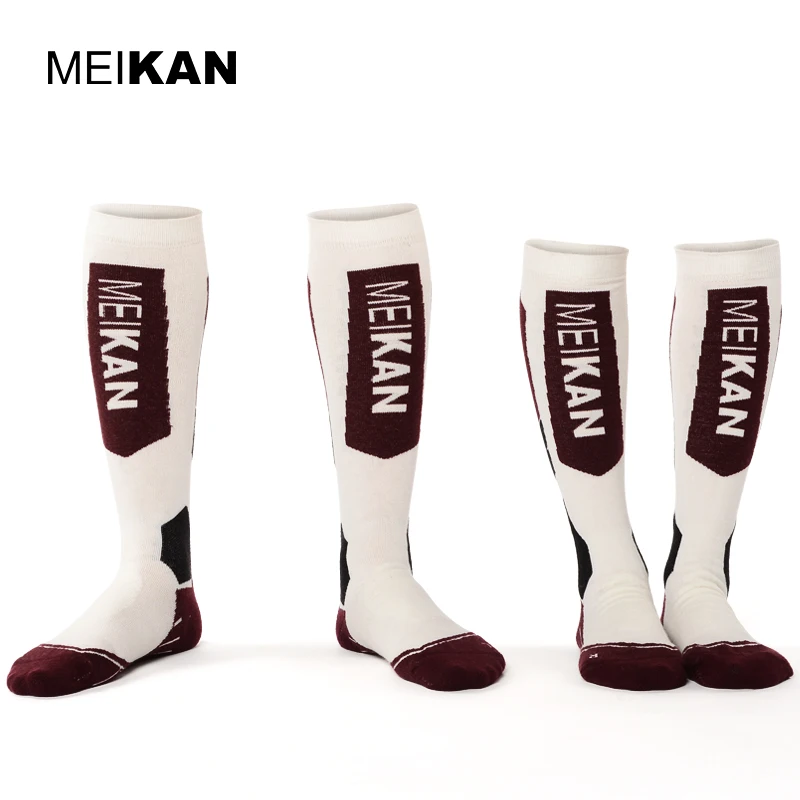 High Quality Men/Women Mercerized Merino Wool Ski Socks Outdoor Thicken Terry Sports Long Socks Knee High Stockings MKSK2017002