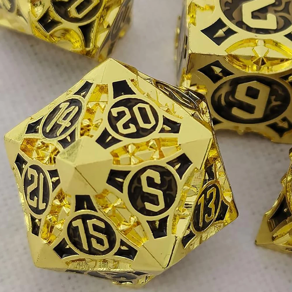 Zinc Alloy Solid Metal Dice DND Polyhedral Dice Used For Dungeon and Dragon MTG Pathfinder RPG Board Game D&D Role Playing Game 5