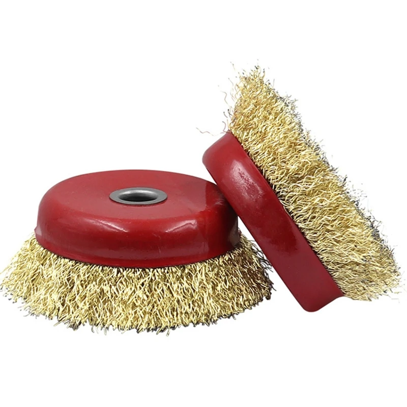 Compact Wire Cup Brush Bowl Cup Steel Wire Wheel Cup Brush Fitting for Angle Grinder Rust Paint Removal Hole 10/16mm