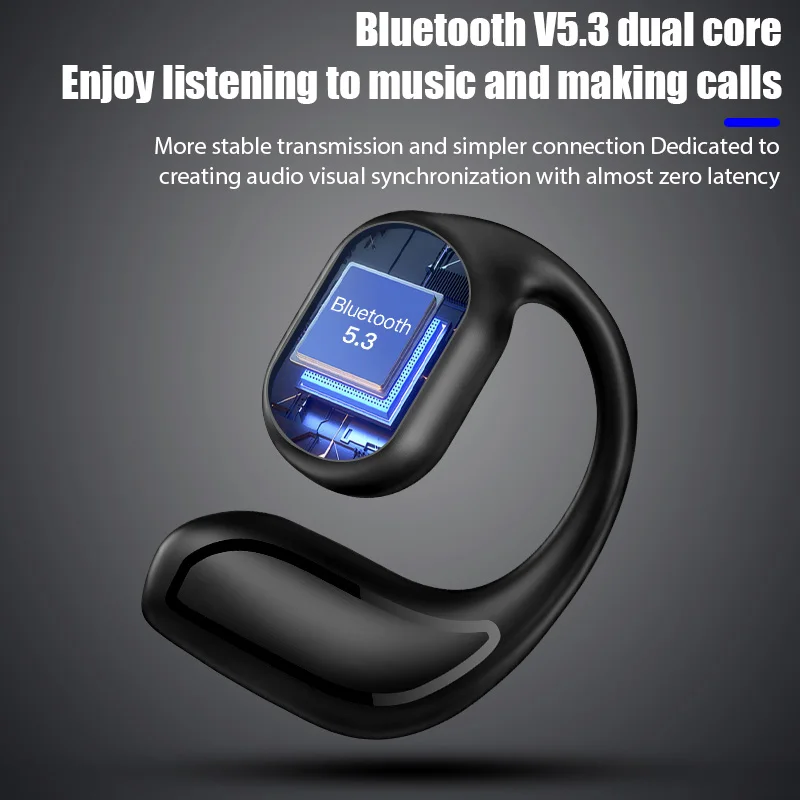 FN-98 Wireless Bluetooth Headset Ultra-Long Life Earphones with Digital Display not into the Ear Headphone for Xiaomi Samsung