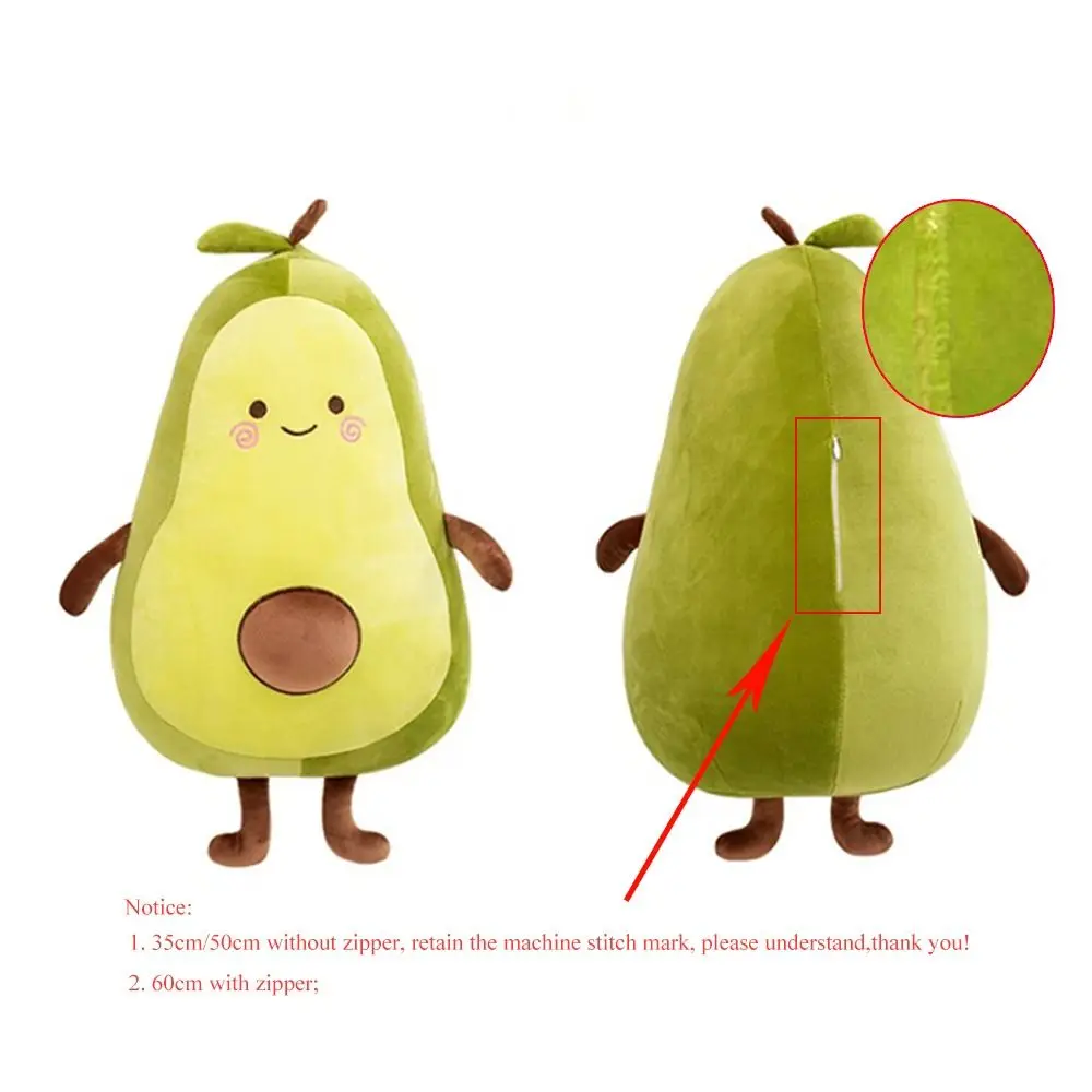 Green Plush Avocado Doll Sleeping Pillow Toy