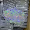 10PCS Card Holders Photo Beautiful Sheath Colorful Laser Transparent Plastic Card Holder Pop Star Photo Case 3
