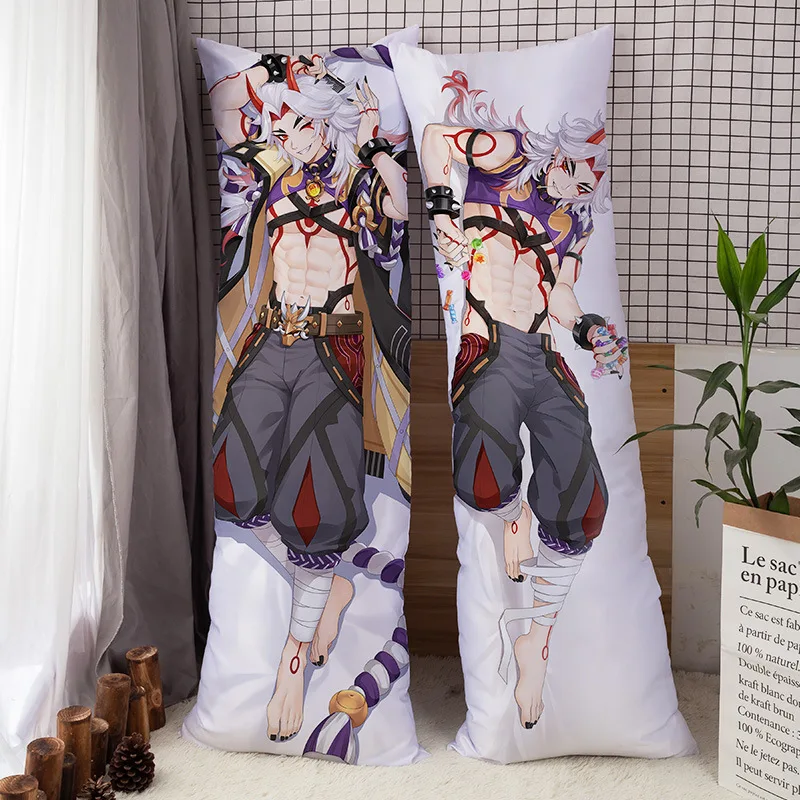 Anime Game Dakimakura Genshin Impact Alhaitham Kaeya Xiao Zhongli Hutao Kaveh Pillowcase Hugging Body Pillow cover Otaku Gifts 5