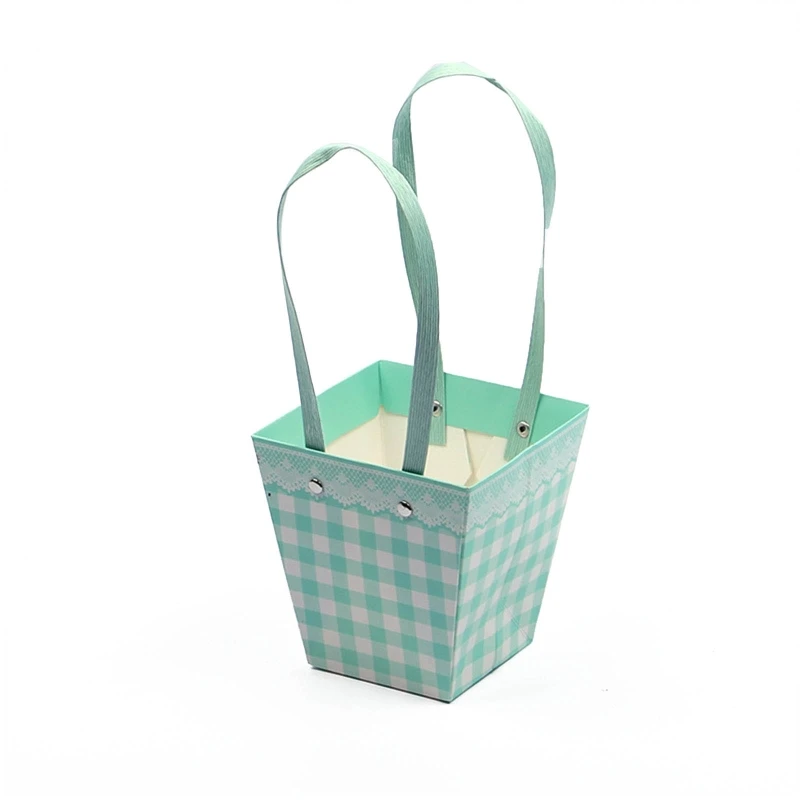 

Colorful Foldable Flower Bag with Handle Portable Waterproof Paper Packaging Bag