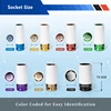1/2" Drive Lug Nut Socket Set Wheel Socket Set Impact Lug Nut Socket Set Thin Wall Lug Nut Socket Set with Colored 3