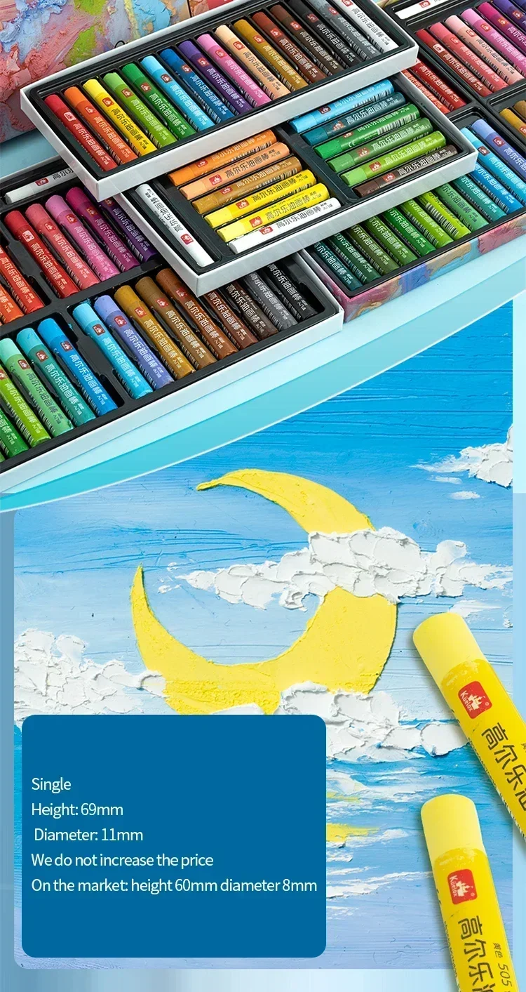 Superweiche Ölpastellkreide 16/24/36/48 Lebendiges Farben-Set Tolles Mischen und Schichten, ideal für Kunst, Handwerk, Färben und Skizzieren – Detail 3