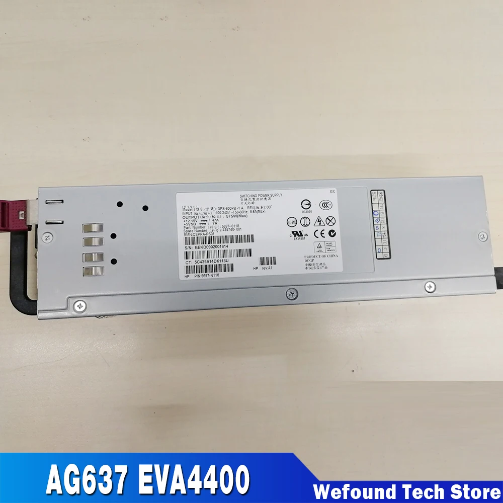 

For HP AG637 EVA4400 Power Supply 5697-6118 435740-001 DPS-600PB-1 A