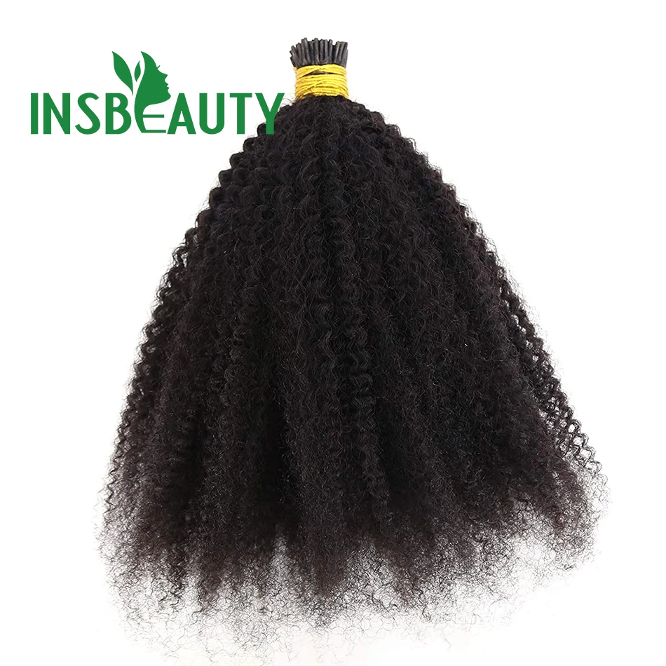 Kinky Straight I Tip Hair Extension Human Hair Brazilian Itip Human Hair Stick Tip Hair Extensions - Image 6
