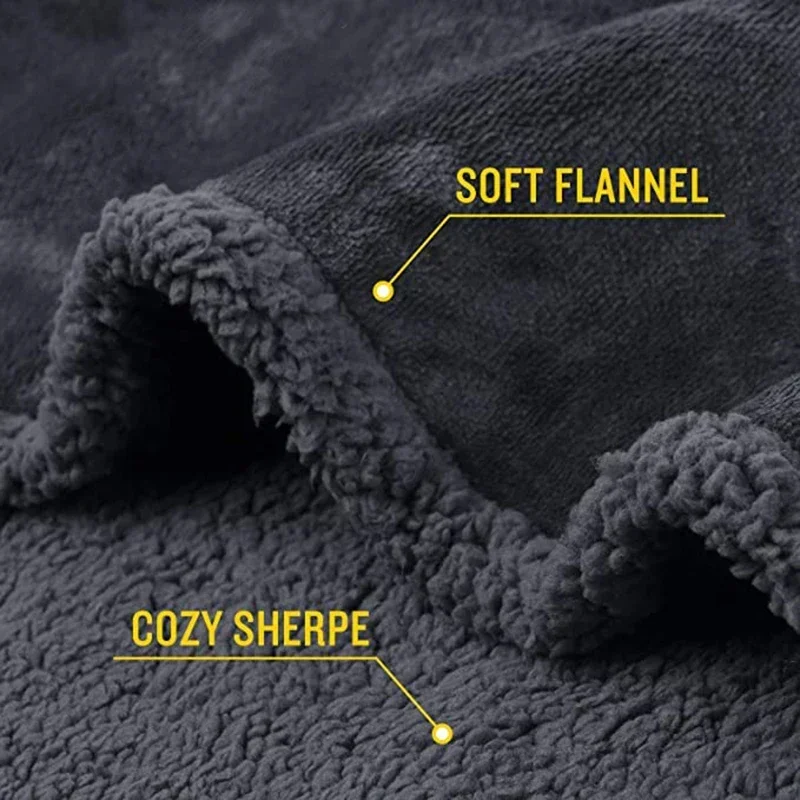Plus Size Shaggy Blankets for Couple, Winter Thickened Warm Blanket | Waterproof Luxury Rectangle Napping Blanket 5