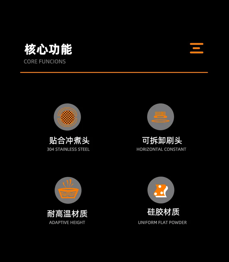 Description Picture 3 of itemCoffee machine cleaning brush semi-automatic boiling head cleaning brush filter head nylon plastic soft silicone wool