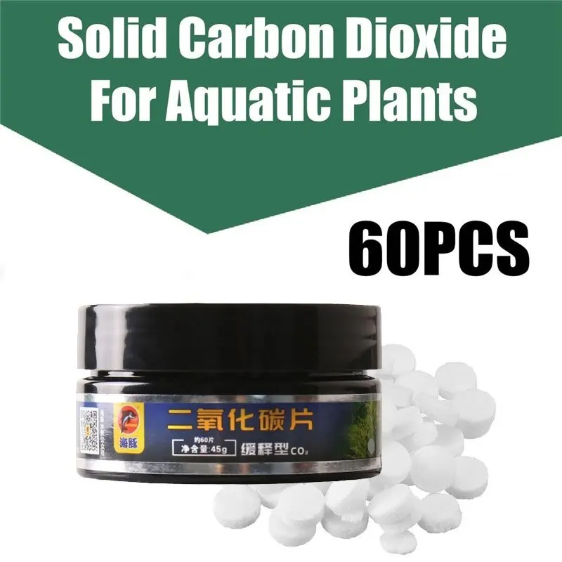 Fish Food 60Pcs/bottle Fish Food Effervescent Aquarium Fertilizer