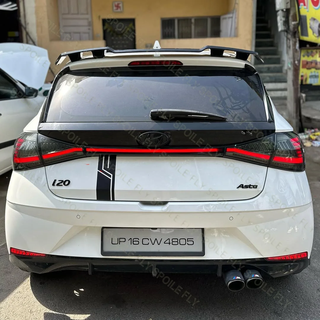 Alerón Delantero Para Hyundai Bayon 2021-2025 - Splitter En Fibra De Carbono (Negro/Rojo) - Mejora Aerodinámica