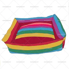 

Luxury Designer Pet Dog Bed Small and Medium-sized Dog Fashion Printing Dog Sofa Teddy French Bulldog Puppy Bed Cushion G-016