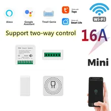 

Smart Life Tuya 16A Wifi Mini Switch DIY Smart Switch Module Light Timer Wifi Remote Control Alexa Google Home Voice Control
