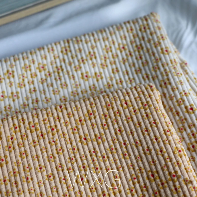 

Вельветовая ткань с принтом хаки Персиковое Цветочное платье тренчкот широкие брюки сделай сам Ткань для шитья оптовая продажа