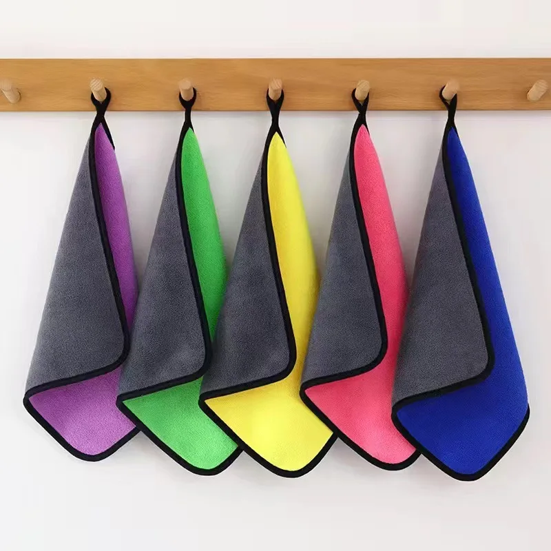 Purple Microfiber Cleaning Towel 500GSM Car Wash Clothes Soft Glass Cloth Auto Detailing Care Washing Drying Rags 40X60CM microfiber towel microfiber cleaning cloths microfiber car towel microfiber towels microfiber washing towel car drying towel glass cleaning towel