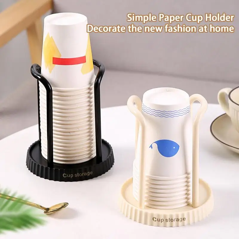 Disposable Cup Storage Holder Rack Tabletop Water Tea Coffee Cups Dispenser Shelf Bathroom Mouthwash Cup Organizer cup storage holder,bathroom organizer