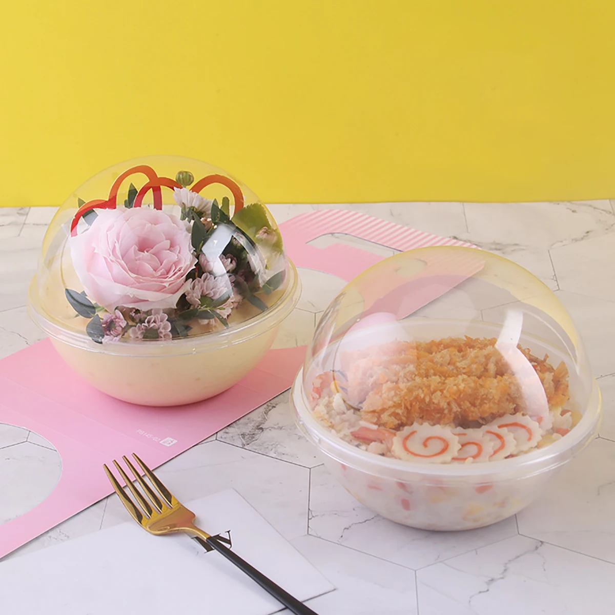 10PCS-cake packing box crystal mousse ball dessert creative baking cake box